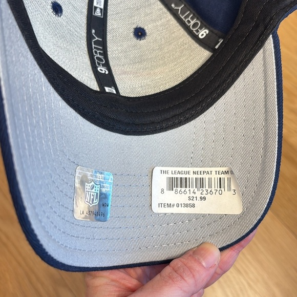 New Era Patriots Hat Adjustable Embroidered Ball Cap NWT One Size - Picture 7 of 7